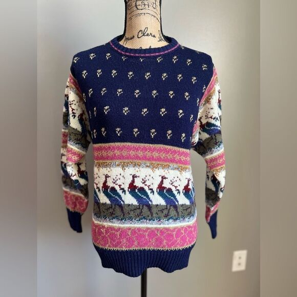 Vintage the import workshop bird graphic crewneck sweater #cute #quirky cabin - Picture 1 of 8